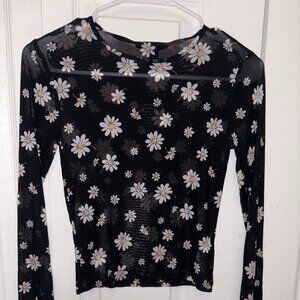 Mesh floral top